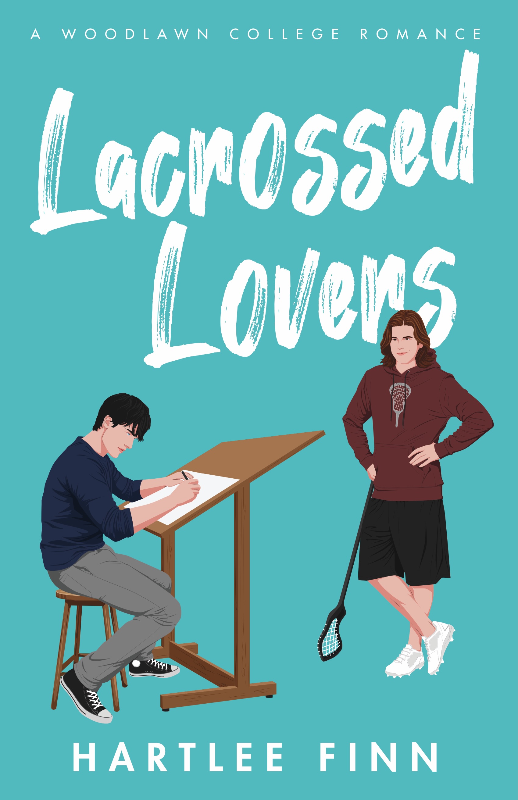 Lacrossed Lovers: A Sweet MM Romance by Hartlee Finn - Cover